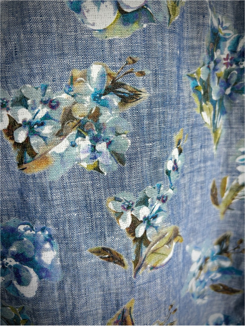 Frank & Eileen Linen Floral Boxy Button Down Blouse Top Size S - Picture 9 of 12